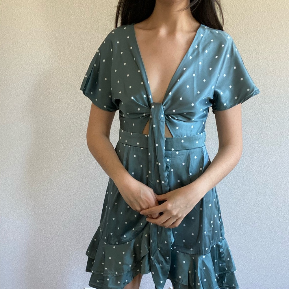 Princess Polly tie-front Mini Party dress